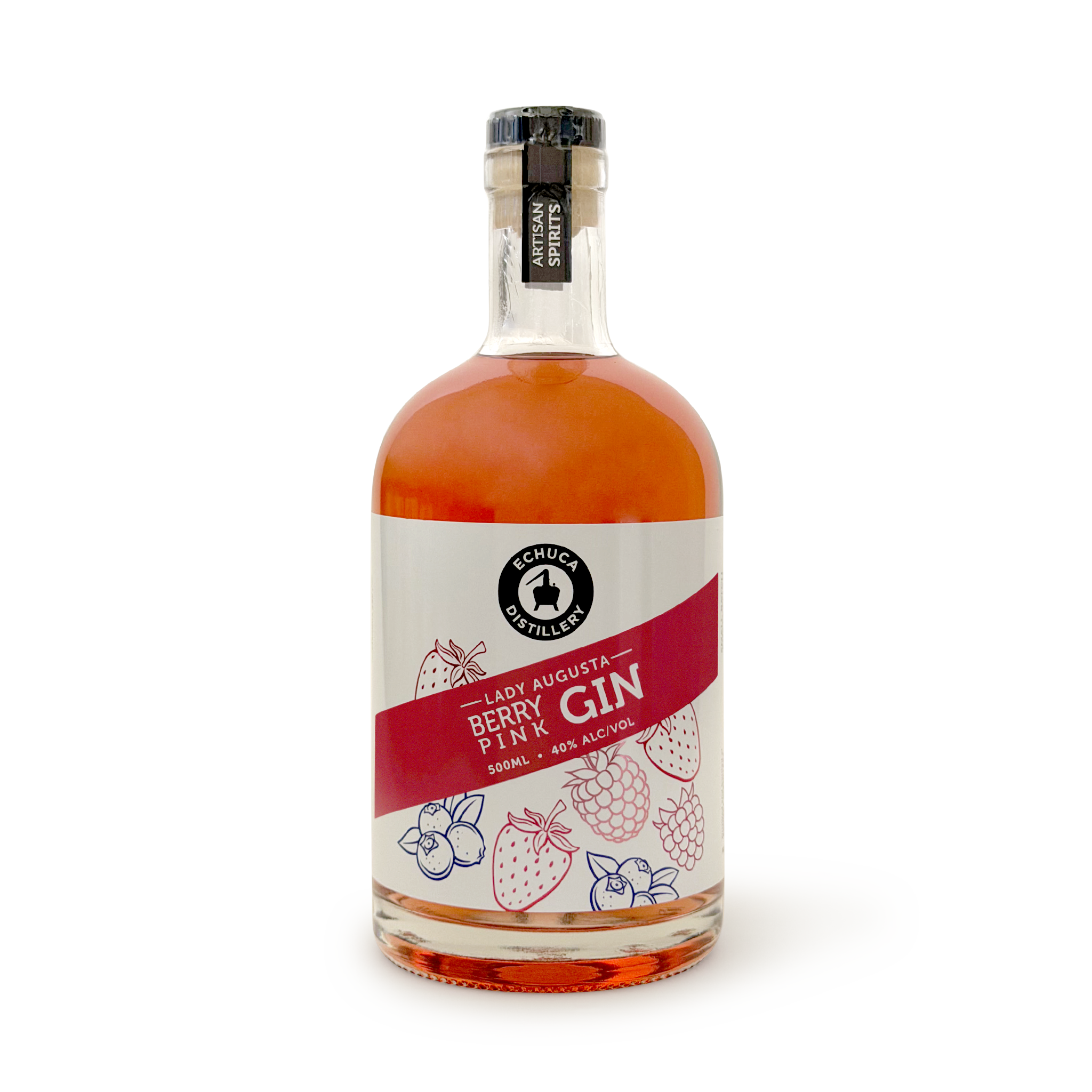 Lady Augusta Berry Pink Gin, 500ml – Echuca Distillery