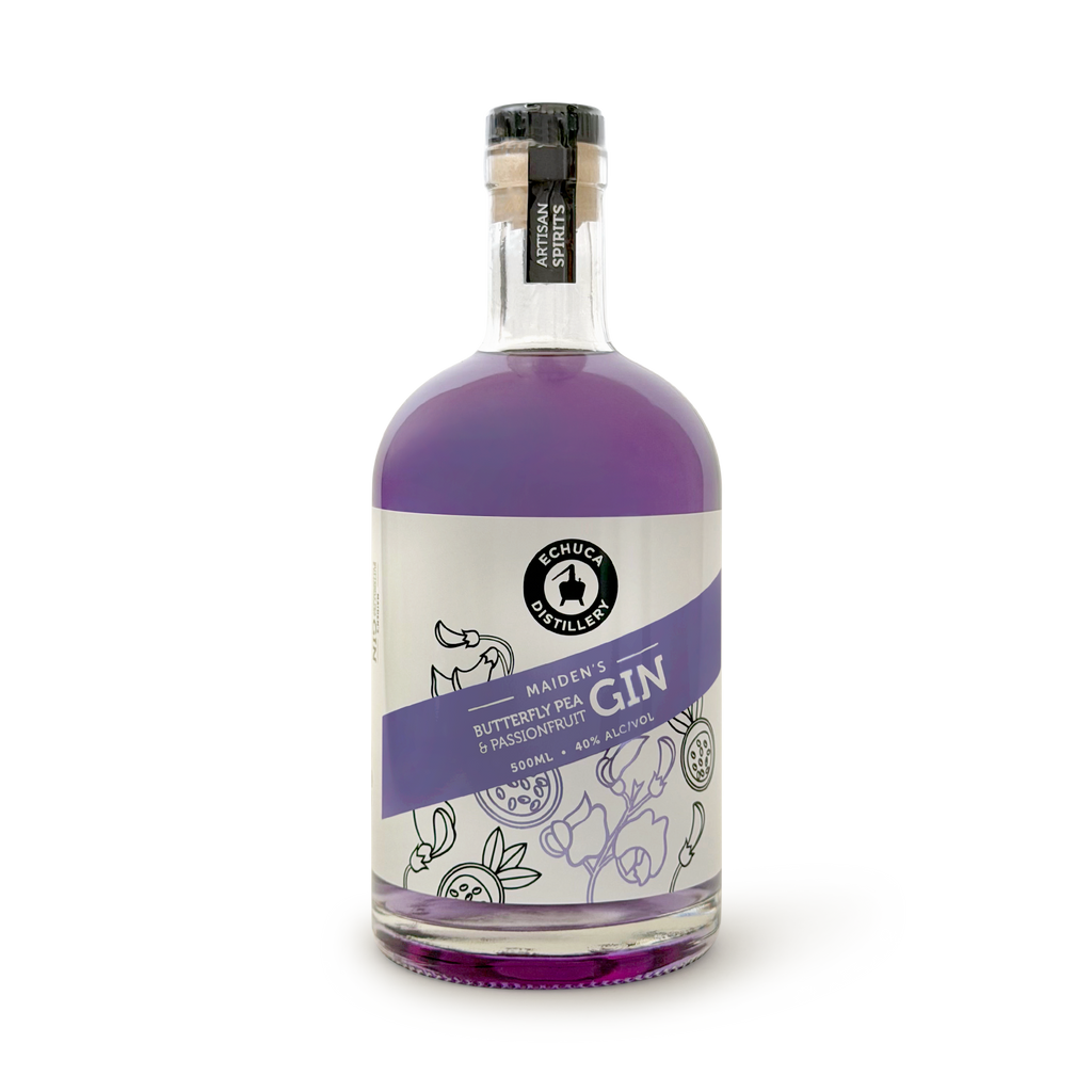 Maidens Butterfly Pea and Passionfruit Gin, 500ml